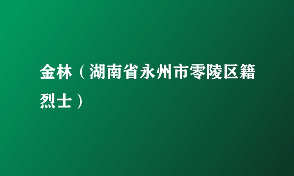 金林（湖南省永州市零陵区籍烈士）