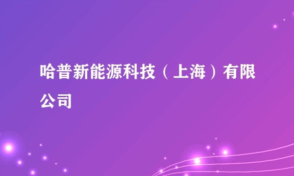 哈普新能源科技（上海）有限公司