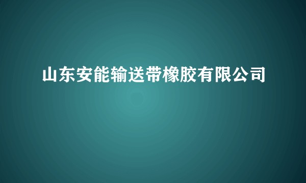 山东安能输送带橡胶有限公司