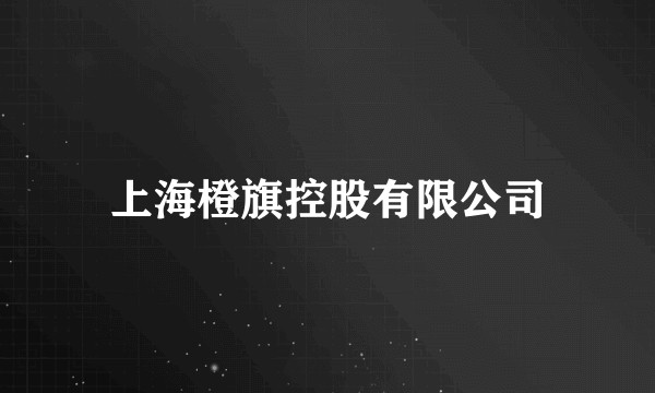 上海橙旗控股有限公司