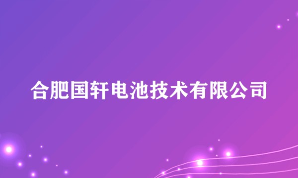 合肥国轩电池技术有限公司