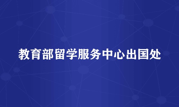 教育部留学服务中心出国处