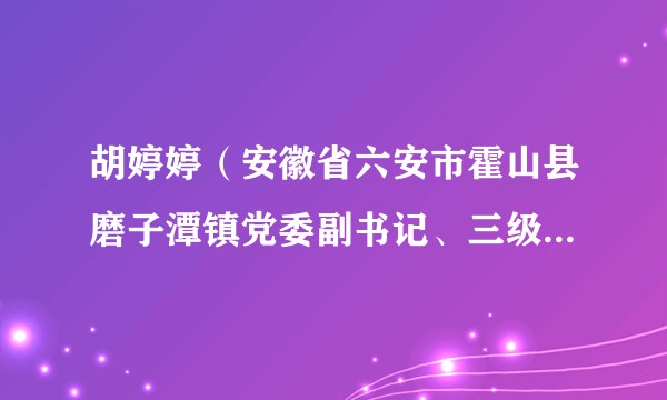 胡婷婷（安徽省六安市霍山县磨子潭镇党委副书记、三级主任科员）