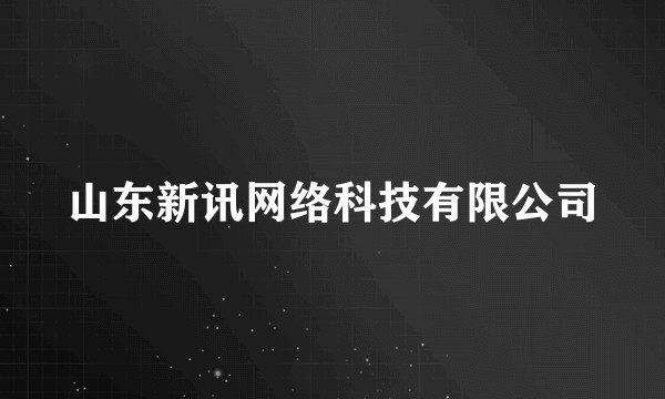 山东新讯网络科技有限公司