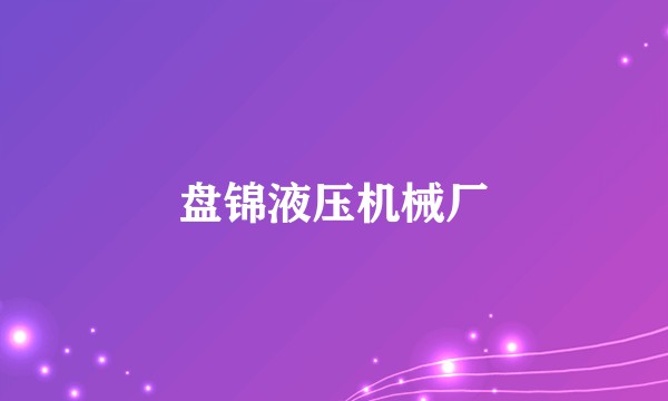 盘锦液压机械厂