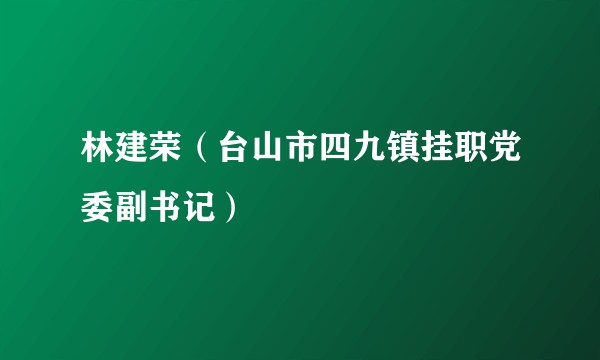 林建荣（台山市四九镇挂职党委副书记）