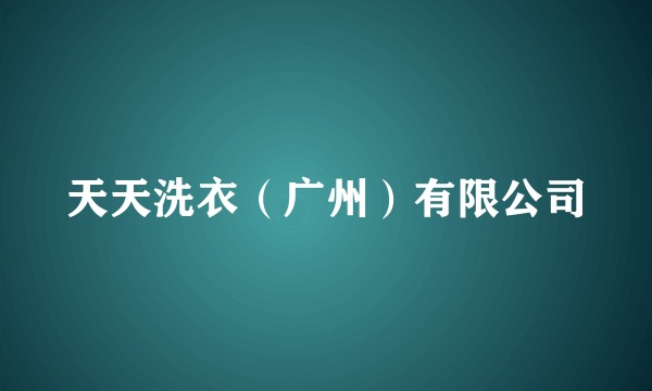 天天洗衣（广州）有限公司