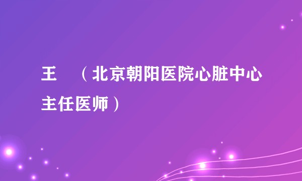 王喆（北京朝阳医院心脏中心主任医师）