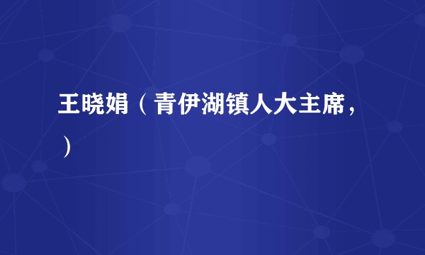 王晓娟（青伊湖镇人大主席，）