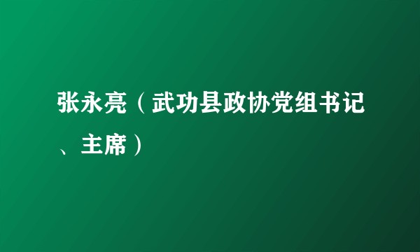 张永亮（武功县政协党组书记、主席）