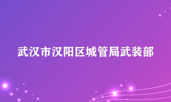 武汉市汉阳区城管局武装部