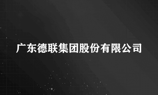 广东德联集团股份有限公司