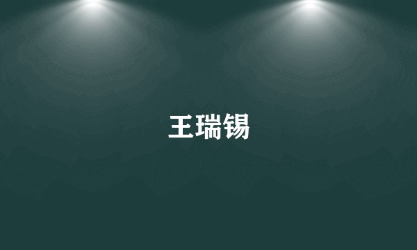 王瑞锡