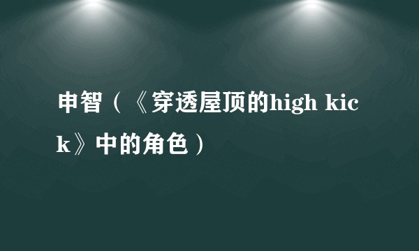 申智（《穿透屋顶的high kick》中的角色）