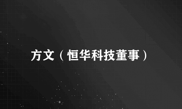 方文（恒华科技董事）