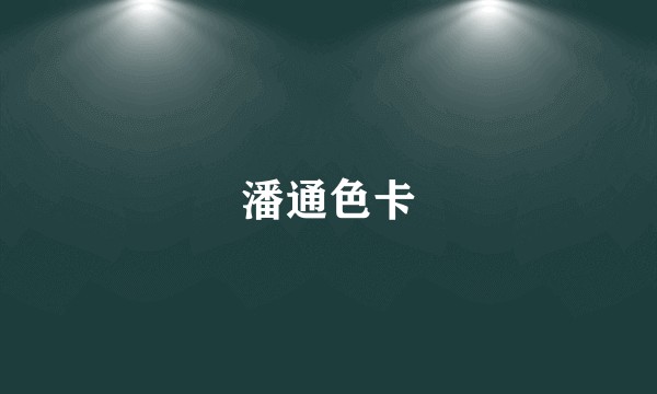 潘通色卡