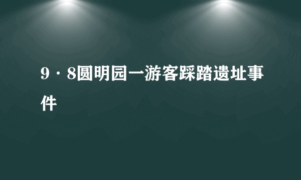 9·8圆明园一游客踩踏遗址事件