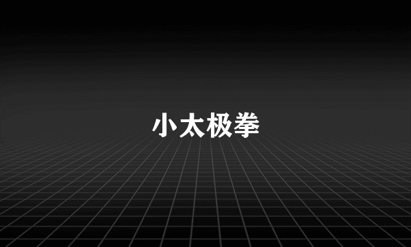 小太极拳