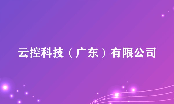 云控科技（广东）有限公司