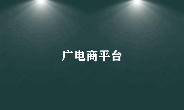 广电商平台