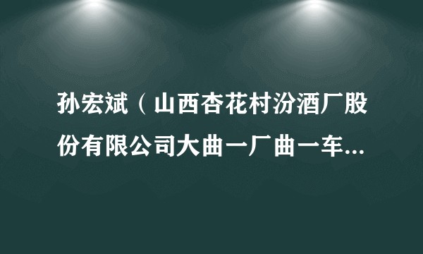 孙宏斌（山西杏花村汾酒厂股份有限公司大曲一厂曲一车间培曲师）