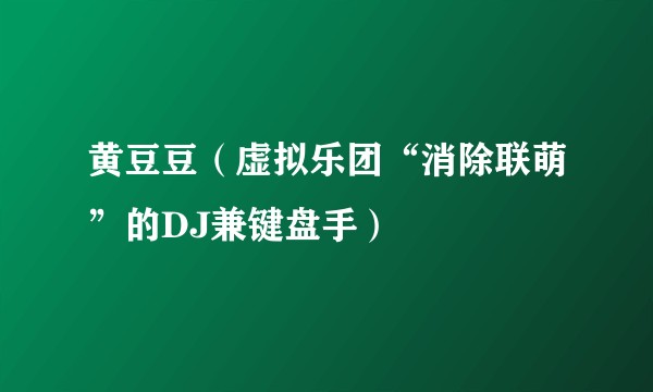 黄豆豆（虚拟乐团“消除联萌”的DJ兼键盘手）