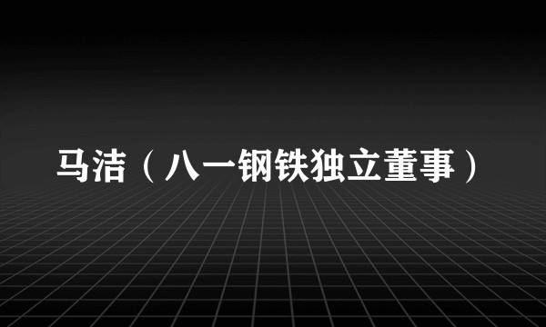 马洁（八一钢铁独立董事）