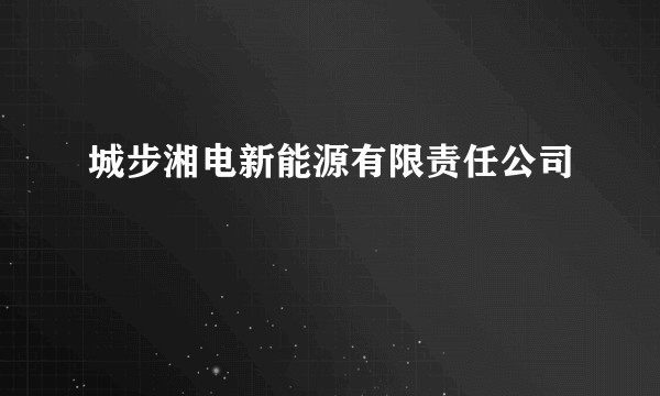 城步湘电新能源有限责任公司