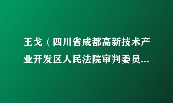 王戈（四川省成都高新技术产业开发区人民法院审判委员会原委员）