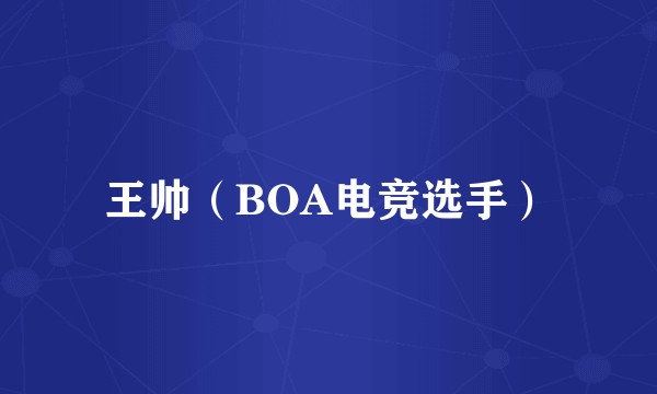 王帅（BOA电竞选手）