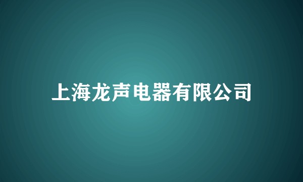 上海龙声电器有限公司