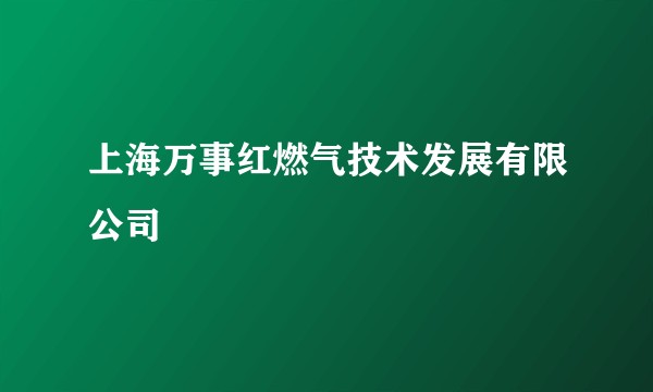 上海万事红燃气技术发展有限公司