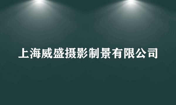 上海威盛摄影制景有限公司