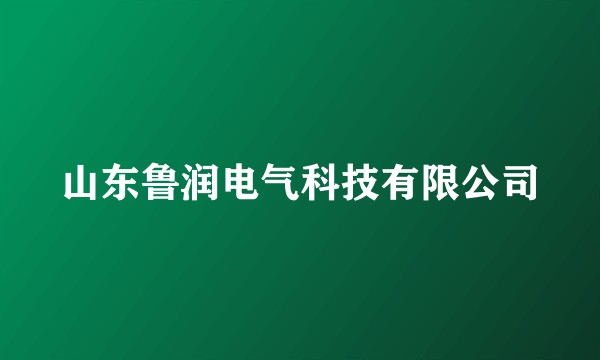 山东鲁润电气科技有限公司