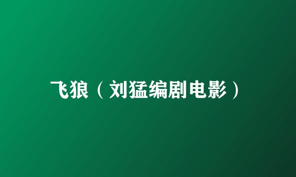 飞狼（刘猛编剧电影）