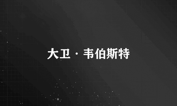 大卫·韦伯斯特