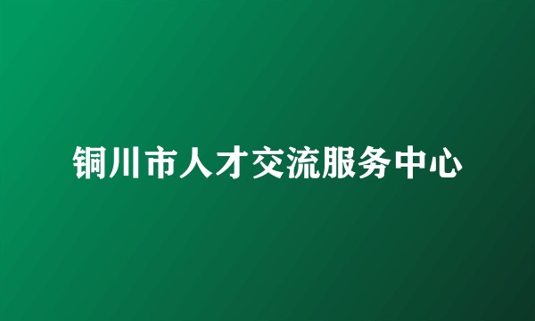 铜川市人才交流服务中心