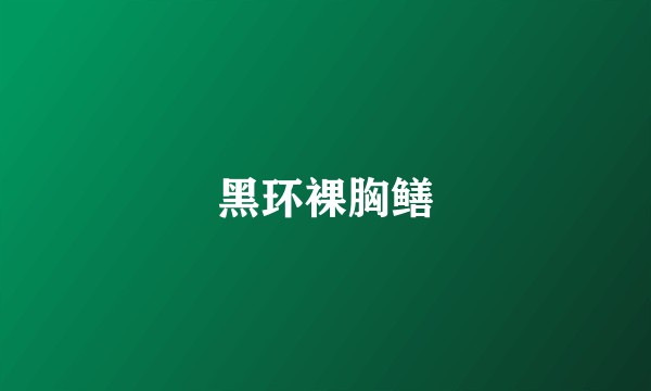 黑环裸胸鳝