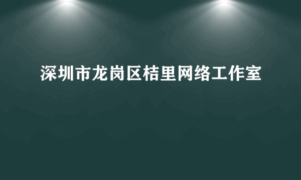 深圳市龙岗区桔里网络工作室