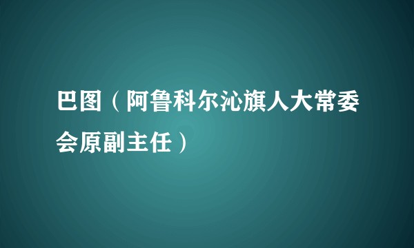巴图（阿鲁科尔沁旗人大常委会原副主任）