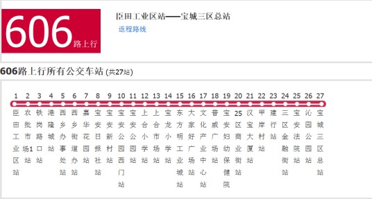 深圳公交606路