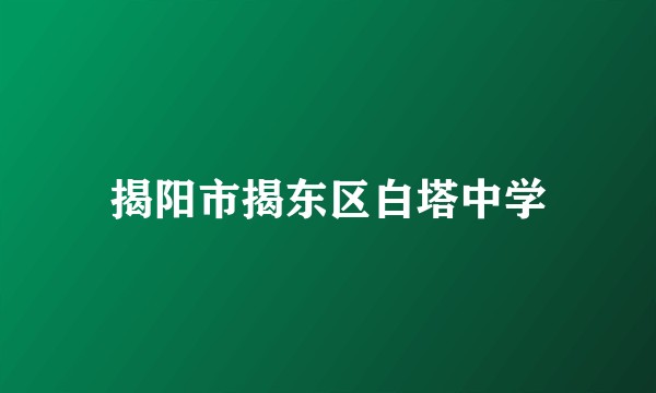 揭阳市揭东区白塔中学