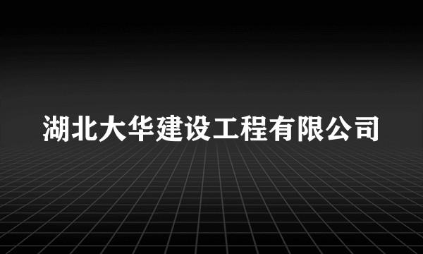 湖北大华建设工程有限公司