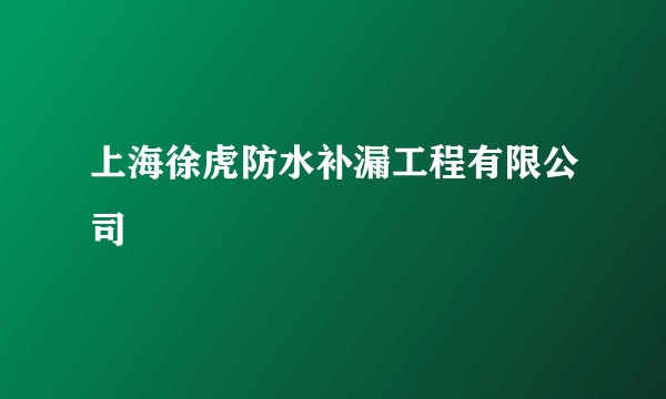 上海徐虎防水补漏工程有限公司