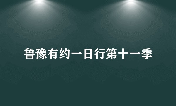 鲁豫有约一日行第十一季
