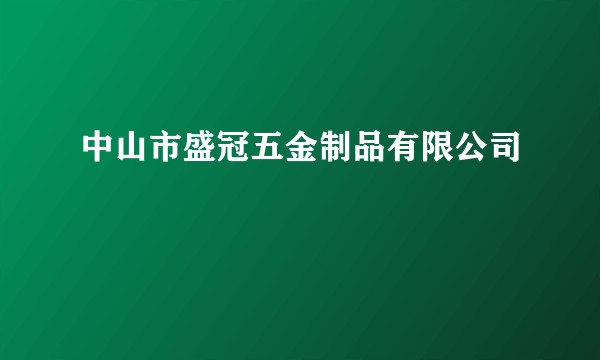 中山市盛冠五金制品有限公司