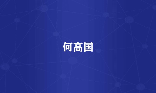 何高国