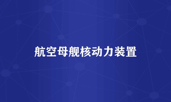 航空母舰核动力装置