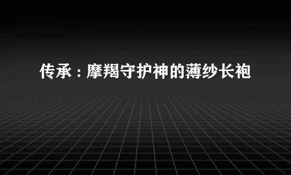传承 : 摩羯守护神的薄纱长袍