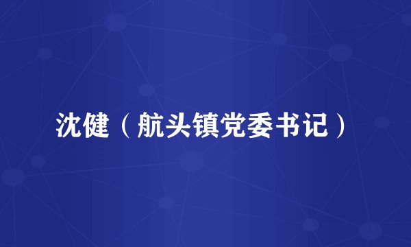 沈健（航头镇党委书记）